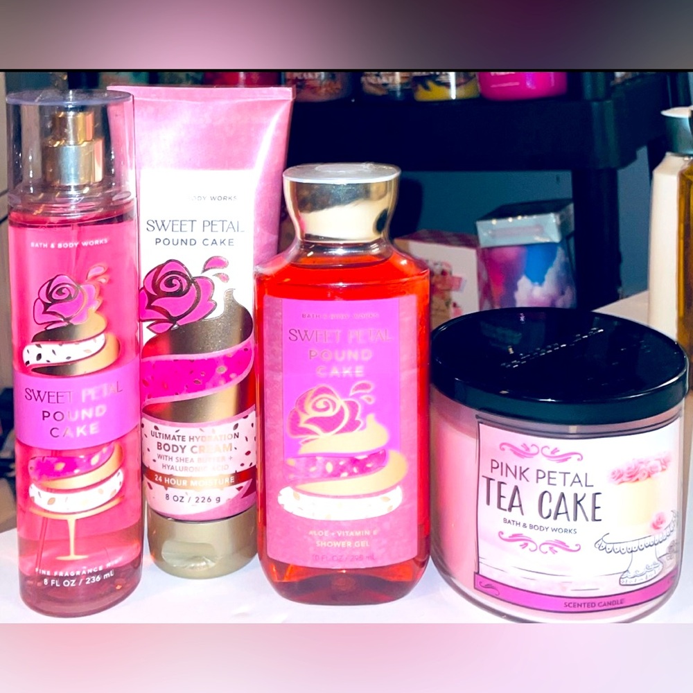 Bath & Body Works Pink Petal Tea Cake Set